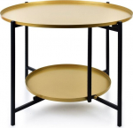 LUCAS MUST Kuldne kahepoolne kohvilaud