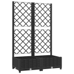 vidaXL v&otilde;rega taimekast, must, 80 x 40 x 121,5 cm PP
