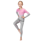 Spokey t&uuml;drukute termopesukomplekt ELSA, roosa-hall, 122/128 cm