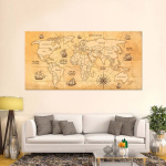 Maailmakaart riikide ja pealinnade nimedega, kingituseks n&ouml;&ouml;pn&otilde;elad! DB003 140x70 cm.
