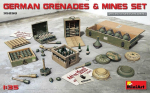 Liimitav mudel MiniArt 35258 German Grenades & Mines Set 1/35