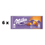 Piima&scaron;okolaad Milka Alpi piimast, karamellise t&auml;idisega, 100 g x 6 tk