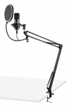 Vonyx CMS300B stuudiomikrofon koos alusega, USB must