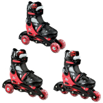 Reguleeritavad uisud Raven Singer 3w1, must/punane, 33-36, 33-36