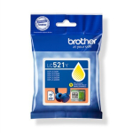 Brother Tindi Kassett LC521Y, Kuni 500 lehte, kollane, originaal, 1 pakend