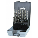 RUKO HSS-G metallipuuri komplekt, 1-10 mm, 19 tk.