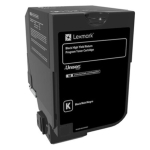 Lexmark Toonerikassett 74C2HK0, kuni 20000 lehte, must, k&otilde;rge saagikus, 1 pakk