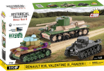 Cobi konstruktsioonim&auml;nguasi COBI-2740, Renault R35, Valentine IX, Panzer I, m&otilde;&otilde;tkava 1:48