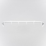 T&auml;ielikult alumiiniumist kardinapuu "D-PROFILE" (90 kraadi) viimistlusnurkadega, valget v. 250 cm