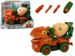 Kokkupandav dinosaurus-veoauto Dinosaur Truck, oranž