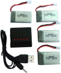 4 tk laetav Lipo aku (3.7v, 850 mAh Lipo) Syma X5SC X5SW Rc Quadricopter Drones + laadija