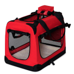 Lionto transpordikott koertele v&otilde;i kassidele, punane, 50x34x36 cm
