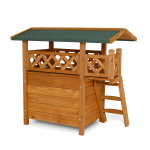 Lionto puidust kassimaja terrassi ja treppidega