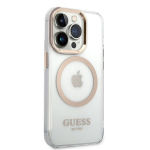 Guess GUHMP14LHTRMD iPhone 14 Pro 6.1 kuld / kuldse v&auml;rvi &uuml;mbris Metal Outline Magsafe