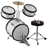 3-osaline laste trummikomplekt V-TONE VD JUNIOR, valge