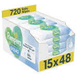 Niisked Beebisalvr&auml;tid Pampers Wipes Aqua Harmonie 720 tk, Plastic Free