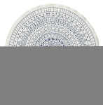 Vaip NORTHRUGS Twin Porto Blue Cream, 140x140 cm