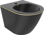 Seinapealne bidee Mexen Lena, Black mat/Gold edge