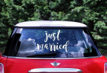 Pulmaauto dekoratsioon - kleeps Just married 33x45 cm