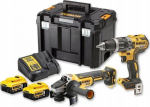 Pakett 2 t&ouml;&ouml;riista 18V XR (DCD796 + DCG405) + 2 akut 5Ah + laadija + T-STAK karp - DEWALT