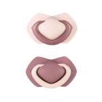 Silikoonist s&uuml;mmeetrilised lutid Canpol babies, Pure Color 18 kuud+, 2 tk., 22/646 pink