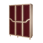 Riidekapp Kalune Design Wardrobe 863 (VI), 135 cm, tamm/tumepunane