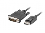DisplayPort kaabel - LANBERG - CA-DPDV-10CU-0018-BK - Must - 1,8 m - DisplayPort &uuml;hendus