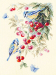 Tikkimiskomplekt Magic Needle "Blue Tits and Cherry" 130-021