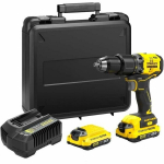 Brushless impact drill driver 60 Nm - Lithium 18V - 2 Batteries 2Ah - STANLEY FATMAX V20 - SFMCD715D2K-QW