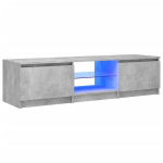 vidaXL telerialus LED-tuledega, betoonhall, 140 x 40 x 35,5 cm