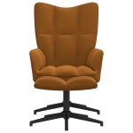 vidaXL puhketool jalapingiga, pruun, samet