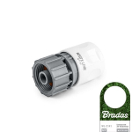 Kiir&uuml;hendus sisekeermega 3/4 "Bradas WHITE LINE koos STOP s&uuml;steemiga