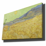 Reproduktsioon Wheatfield with a reaper