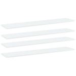 vidaXL riiuliplaadid 4 tk, valge, 100x20x1,5 cm, puitlaastplaat