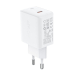 Acefast GaN USB C t&uuml;&uuml;pi v&otilde;rgulaadija 30 W, PD, QC 3.0, AFC, FCP, valge (A21 valge)