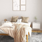 vidaXL seinakapid 2 tk, valge 45 x 30 x 35 cm, m&auml;nnipuit