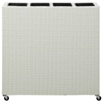 vidaXL taimelava 4 potiga, 80 x 22 x 79 cm, pol&uuml;rotang, valge