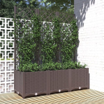 vidaXL v&otilde;rega taimekast, pruun, 120 x 40 x 136 cm PP