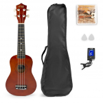 MAX UKEY Ukulele komplekt Soprano 21" tume puit