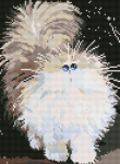 Teemantmosaiigi komplekt 30x40 cm. "Cute Fluffy Cat"