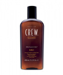 American Crew 3in1 &scaron;ampoon, palsam ja du&scaron;igeel meestele 450 ml