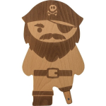 OTOTO l&otilde;ikelaud Pirate Board Cutting Board & Knife, pruun