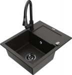 Graniidist k&ouml;&ouml;givalamu Mexen Enzo koos segisti ja sifooniga, Metallic black/gold+Black