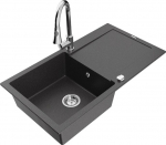 Graniidist k&ouml;&ouml;givalamu Mexen Leo koos segisti ja sifooniga, Must graniit+Kroom