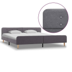 vidaXL voodiraam helehallist kangast 180 x 200 cm, Pilka