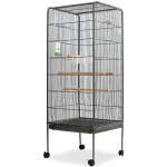 vidaXL linnupuur, must, 54 x 54 x 146 cm, teras