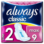 H&uuml;gieenilised sidemed ALWAYS Classic Super, S2, 9 tk
