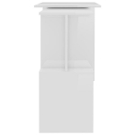 vidaXL kirjutuslaud, k&otilde;rgl&auml;ikega valge 200 x 50 x 76 cm puitlaastplaat