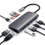 USB-C jagaja 4K HDMI/Mini DP Gigabit Ethernet Satechi, Satechi Satechi USB-C 4K HDMI/Mini DP GB Ethernet USB hub, Adapteris USB-