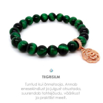 K&auml;ev&otilde;ru tiigrisilm ja p&auml;rg (dark green ja rose gold)